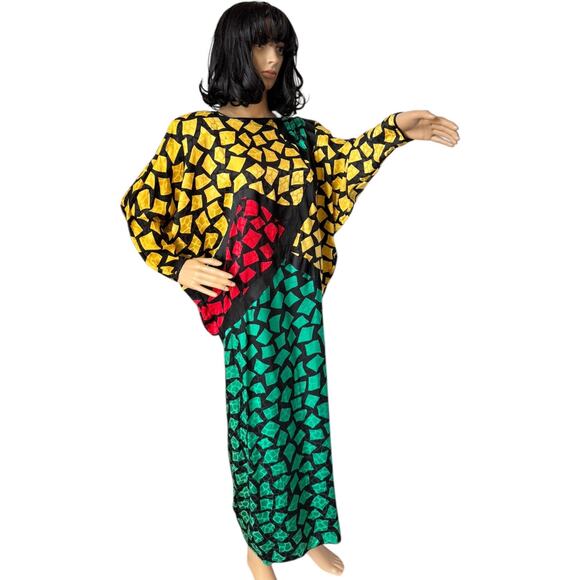 Vintage 1980s–1990s Guy Laroche Paris Pure Silk Graphic Dress size small - Picture 4 of 16